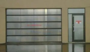 SA6000 aluminum door with polycarbonate panels