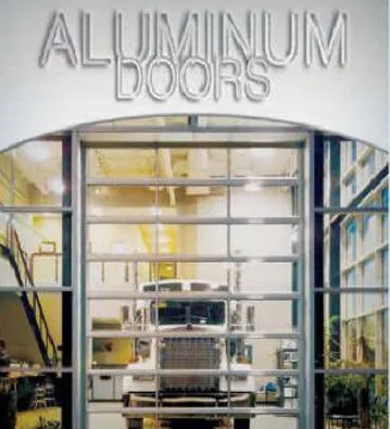 Aluminum garage doors with glass